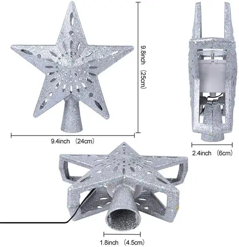 क्रिसमस ट्री टॉपर सजावट 3D ग्लिटर स्टार एलईडी रोटेटिंग स्नोफ्लेक प्रोजेक्टर क्रिसमस ट्री आभूषण हॉलिडे पार्टी हैंगिंग लैंप 8 best sales क्रिसमस ट्री टॉपर - №6