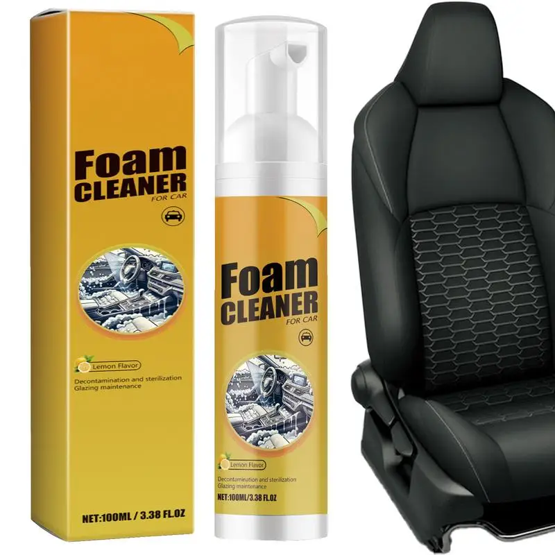 

Vehicle Interior Cleaner Stain Remover Car Cleaning Foam Spray Long-Lasting Automotive Interior Cleaner For Rubber Metal Fabric
