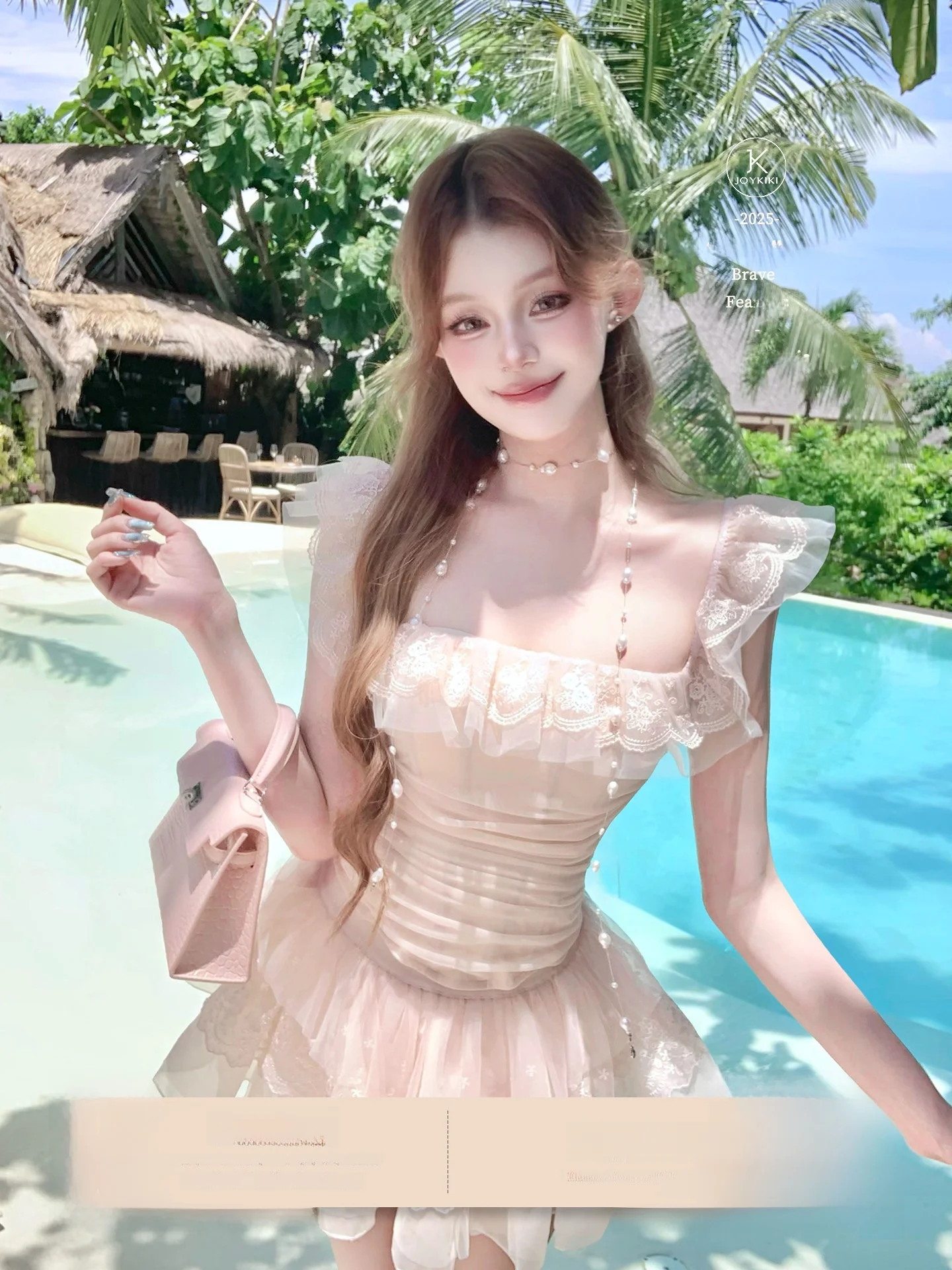 

Комплект Joykiki Pure Desire: женский топ-корсет с рукавами-крылышками, юбка с завышенной талией, летний новый стиль, модный наряд