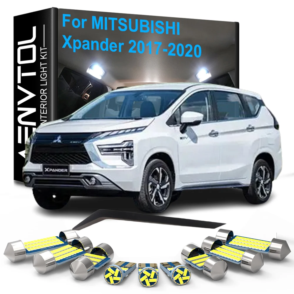 

6 шт. автомобильные светодиодные внутренние фонари Canbus для Mitsubishi Xpander 2017 2018 2019 2020, комплект автомобильных купольных ламп для чтения карт, номерного знака