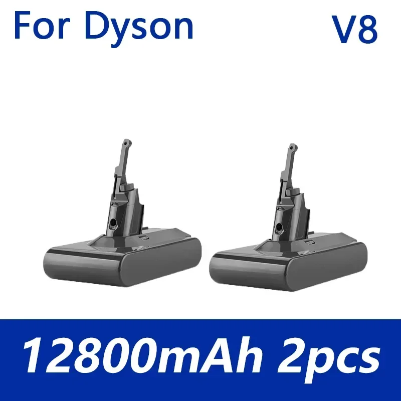 12800mAh 21.6V For Dyson V8 Battery Absolute V8 Animal Li-ion SV10 Vacuum Cleaner series Rechargeable batteries סוללה דייסון v8