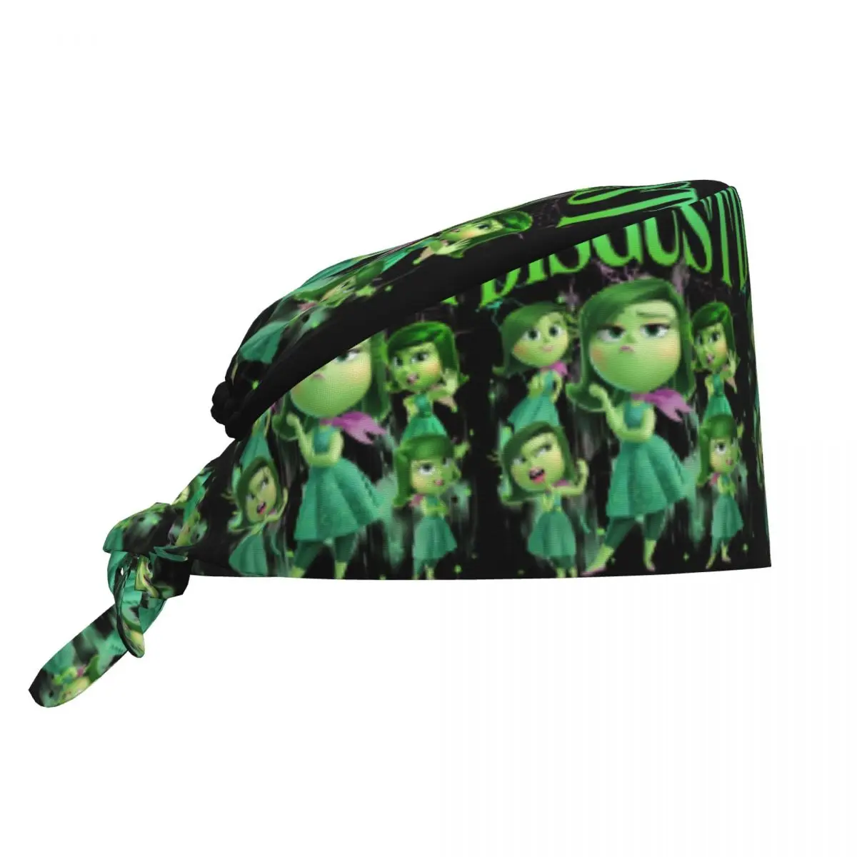 Adjustable Cartoon Inside Out DISGUST Working Hat Women Men Anime Surgical Hat Scrub Nursing Doctor Surgeon Cap for Dentist