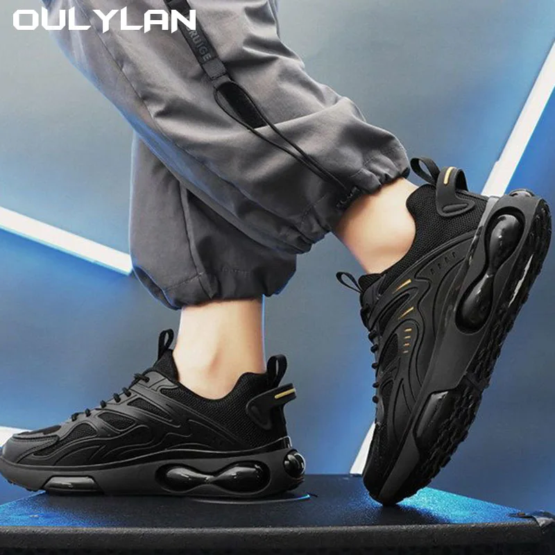 Oulylan Men Casual Sneakers Mesh Breathable Shoes Black Shoes Male Running Trainers Man Sports Shoes Lightweight Shoes