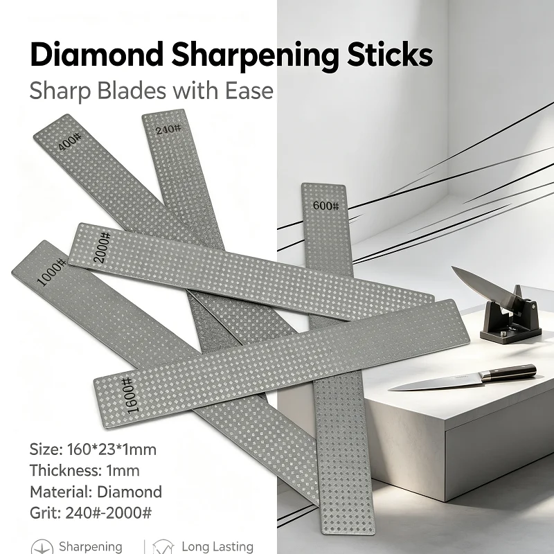 Compact Pocket Size Starry Surface Baseless Diamond Whetstone 240-2000# Outdoor Kitchen DIY Woodworking Grinding Accessory