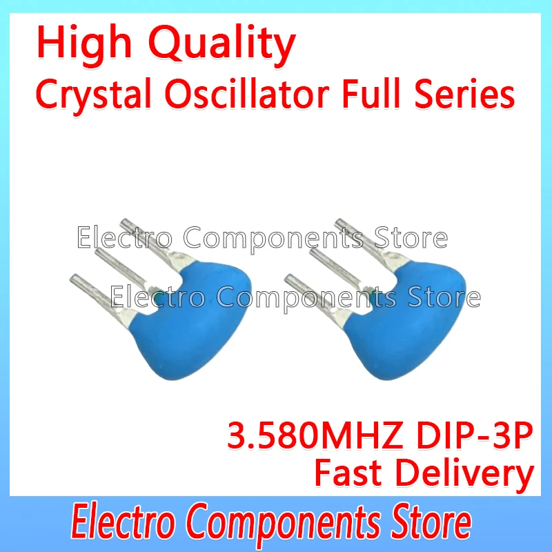 10PCS 3.58MHZ 3Pin Piezoelectric Ceramic Resonator FCR3.58MC5 3.580MHZ DIP-3P Ceramic crystal oscillator
