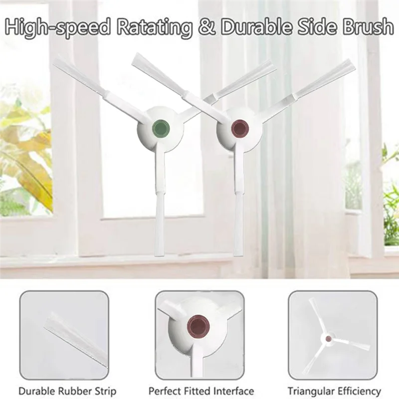 AC66 12 Uds para Ecovacs Debot / T20 Pro / X1 OMNI / T10 Omni / Aspiradora Robótica accesorio de Cepillo Lateral pieza de repuesto