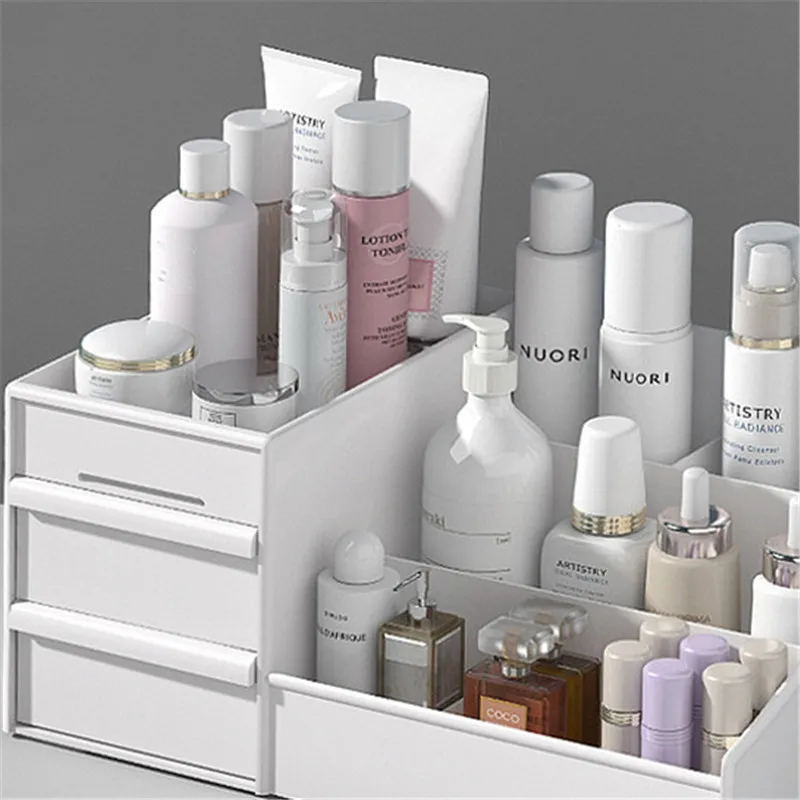 

Plastic Storage Rack Women's Skincare Products Storage Artifact Cosmetics Storage Box Drawer Style Dormitory Organizer