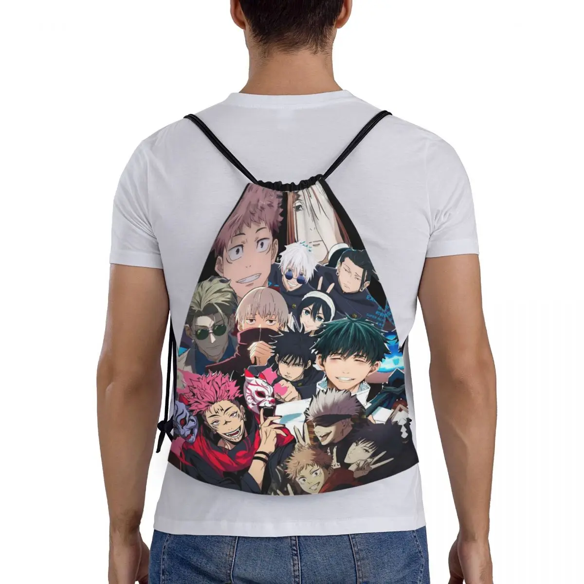 

Megumi Besto Friendo Jujutsu Kaisen Sukuna Anime Backpacks Casual Portable Drawstring Bags Sport Bag Book Bags For Travel School