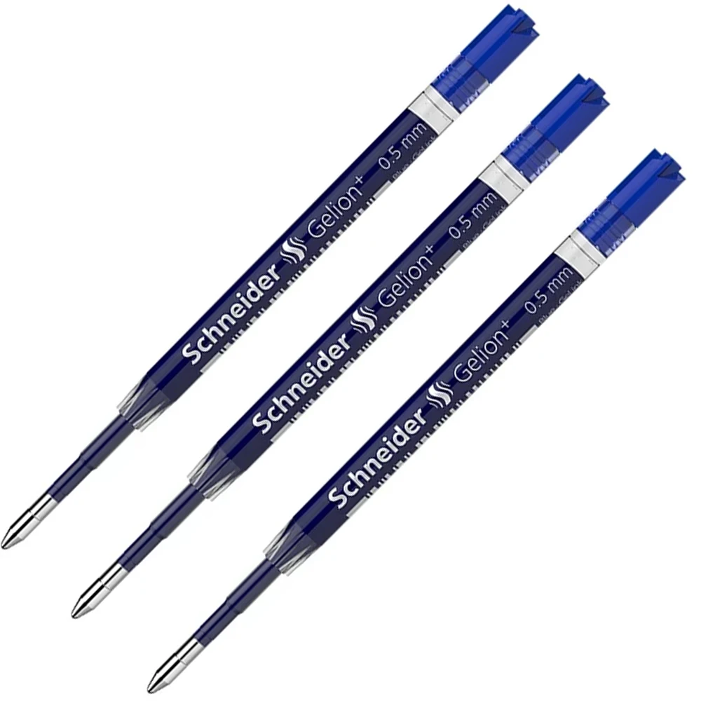 3 قطعة شنايدر G2 جيليون + عبوات أقلام جل لقلم الكتابة القابل للسحب 0.5 مللي متر حبر أسود أزرق G2 اللوازم المكتبية القياسية الأوروبية