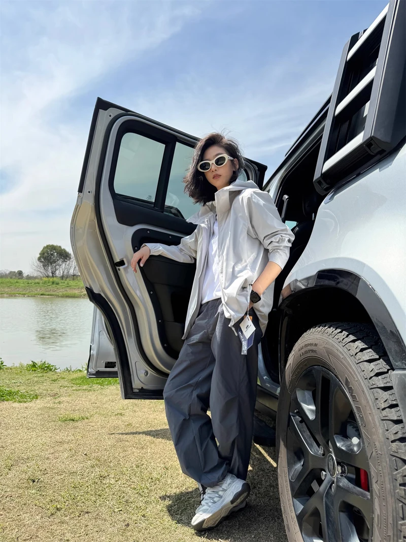 السراويل البضائع النسائية سيدة الربيع قماش Highstreet الطبقات في الهواء الطلق بساطتها الفنية منقوشة تصميم الشارع الشهير التطريز Y2K #3