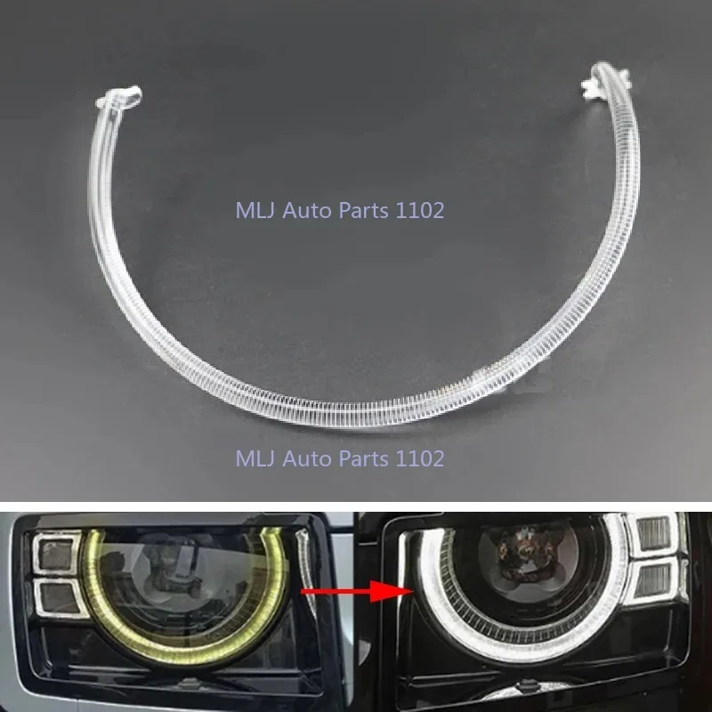 

For Land Rover Defender 2021-2023 Car DRL Light guide plate Light guide tube Headlight Daytime Running Light Guide Angel Eye
