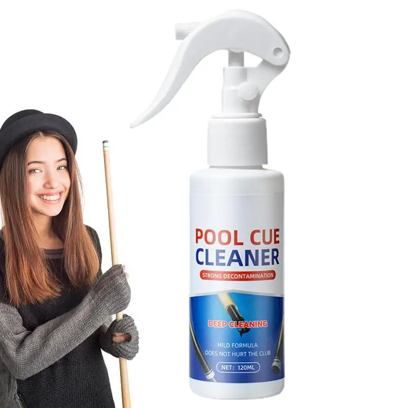 Pool Cue Cleaner Spray Shaft Conditioner Deep Cleaning Agent 120ml Stain Removal Spray Effective Decontamination For Billiards