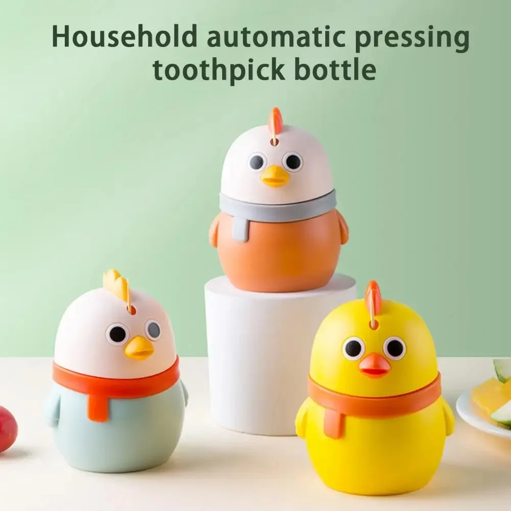 Automatic Toothpick Holder Box Portable PP Toothpick Container Toothpick Dispenser Home Dining Table Toothpick Storage Box