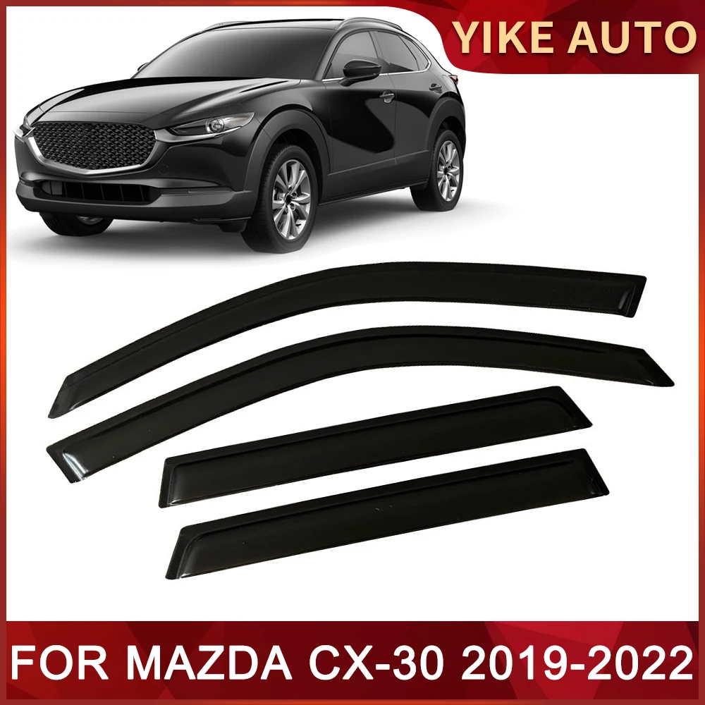 

Оконный козырек для MAZDA CX-30 2019-2022, дверной козырек с защитой от ветра, солнца, дождя, боковые окна, ветровые дефлекторы, автозапчасти
