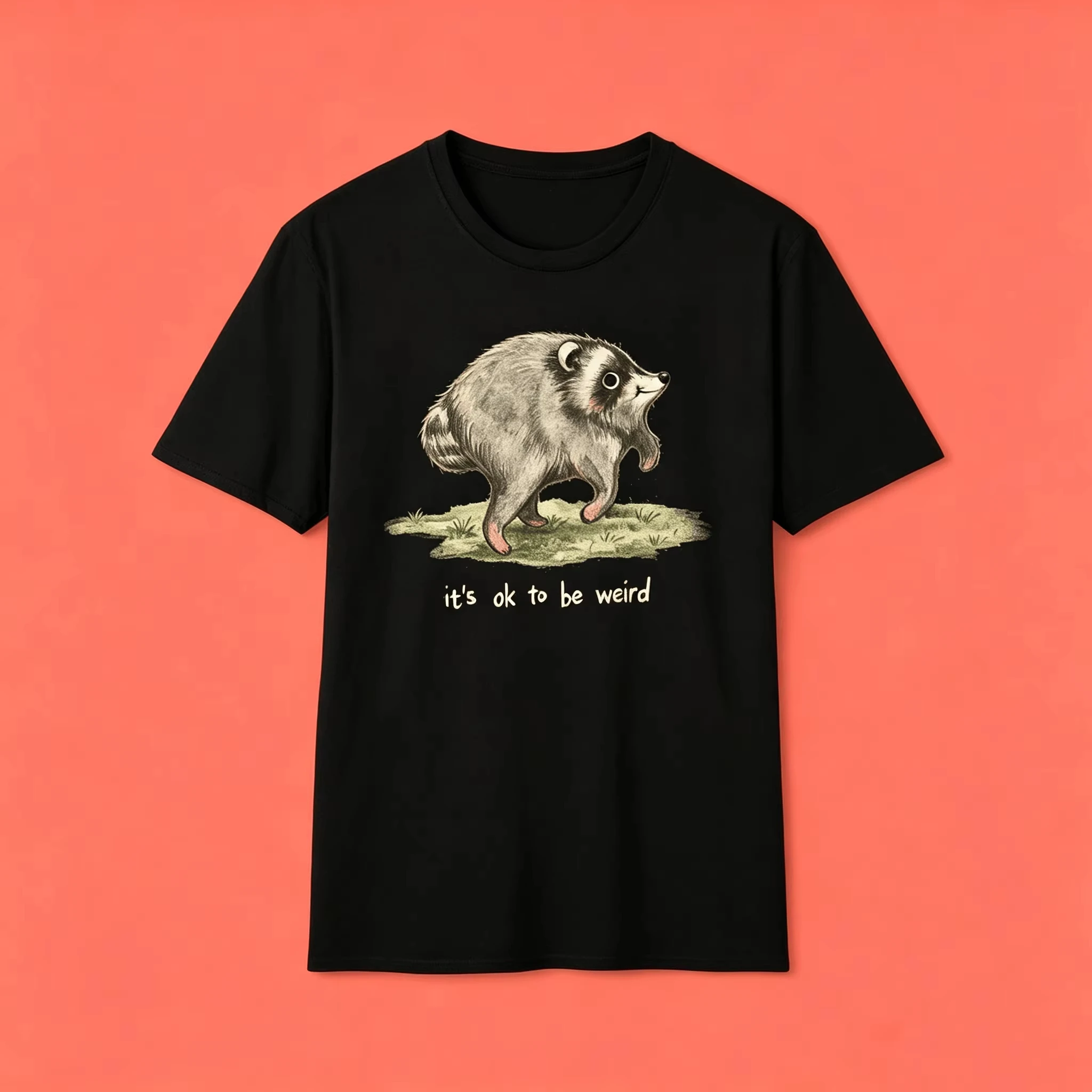 Jimothy It’s Okay To Be Weird Graphic 2026 Tshirt Cotton Men's Women's Y2k Popular Oversized Fashion Summer Casual T-shirt