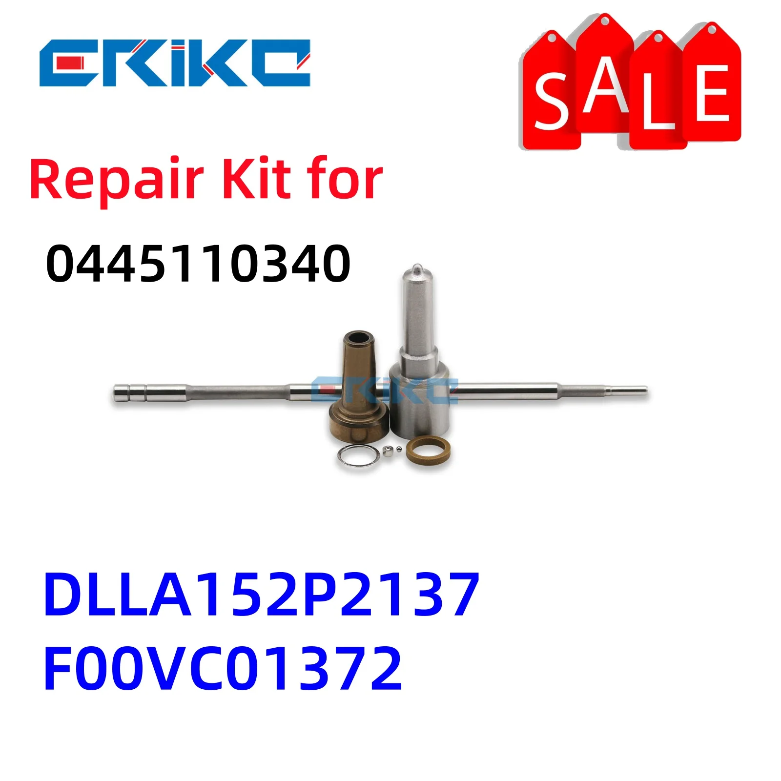 

0445110340 9687069280 Diesel Injector Repair Kit DLLA152P2137 Valve F00VC01372 For Ford Peugeot Citroen Volvo Fiat 1.6 TDCI HDI