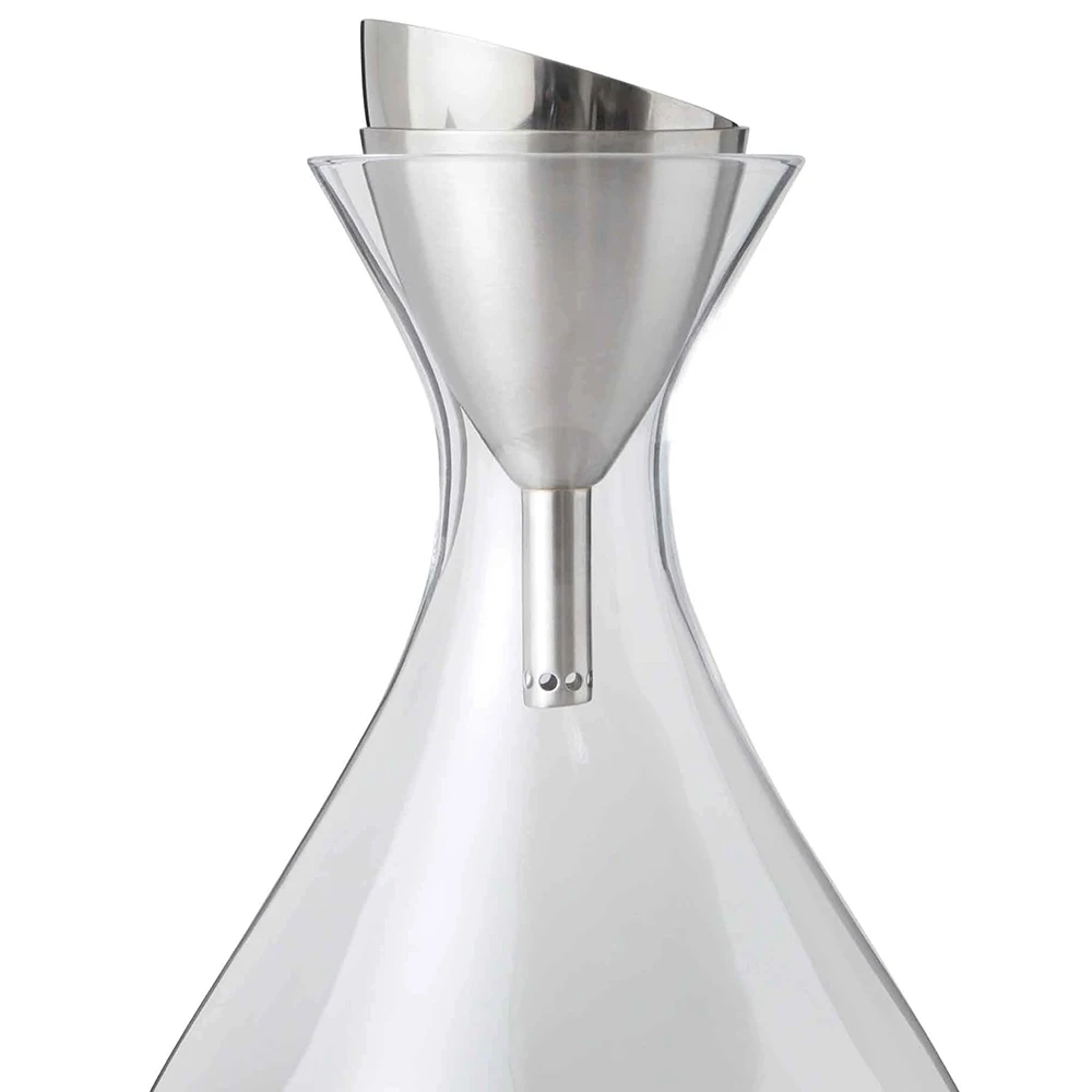 Wine Aerator Shower Funnel with Sediment Strainer, Stainless Steel