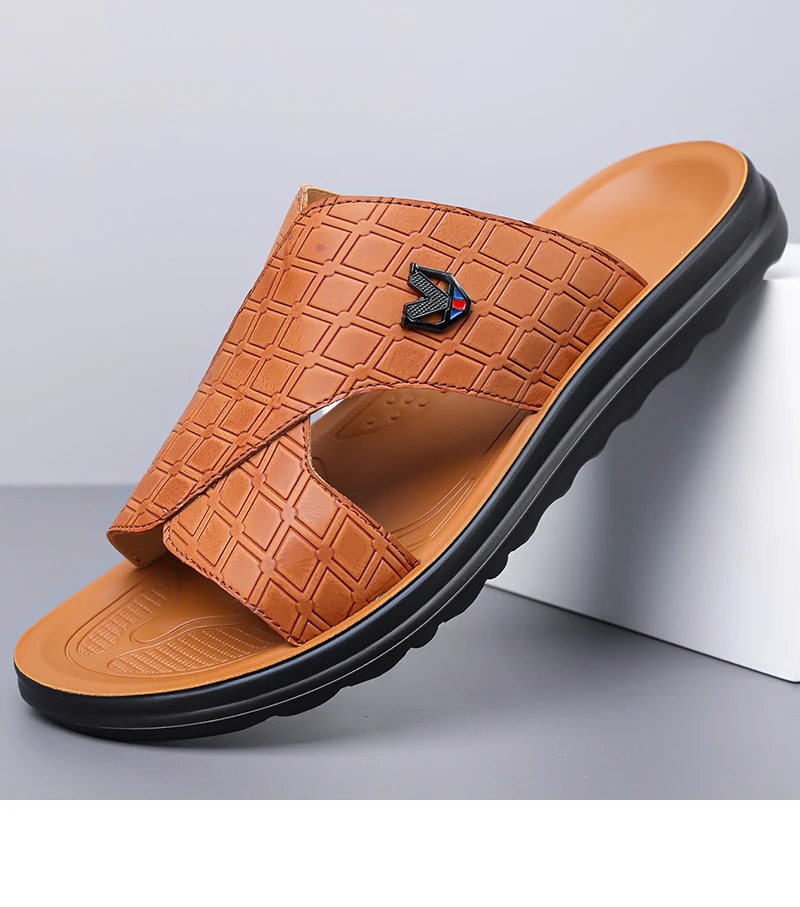 Herren Sommer Outdoor Slip-On Hausschuhe Rutschfeste Weiche Sohle Freizeitsandalen zum Fahren und für den Strand -9023 – Detail 13