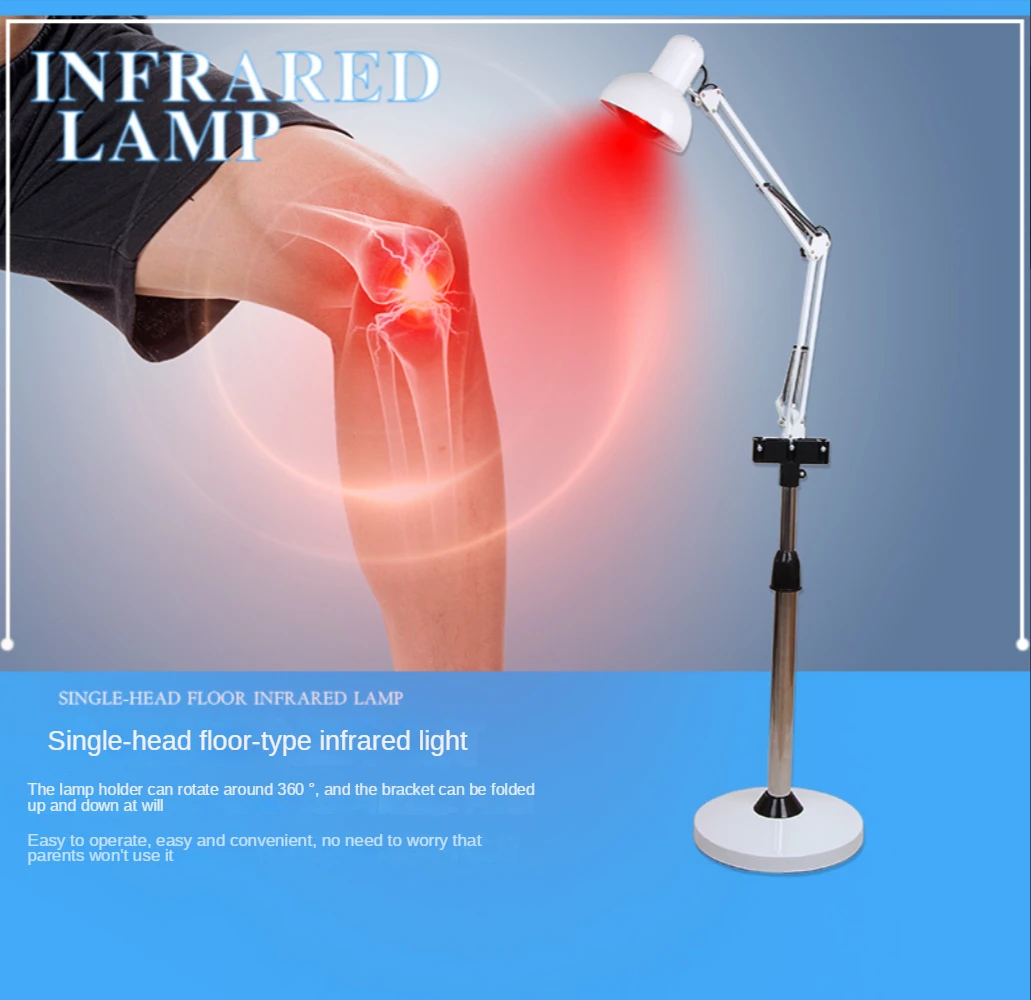 Infrared Therapy Lamp Beauty Instrument Gift Folding Lamp Holder Metal Red Light Irradiation Health Care Massage Fitness Body