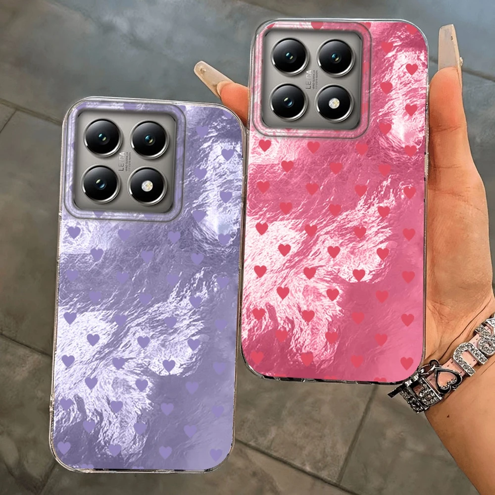 

Couple Cute Love Heart Girls Phone Case For Xiaomi Poco M5s X7 M6 X3 X5 X6 Pro C61 14T 13T 11 Lite NE Women Funda Cover Coque