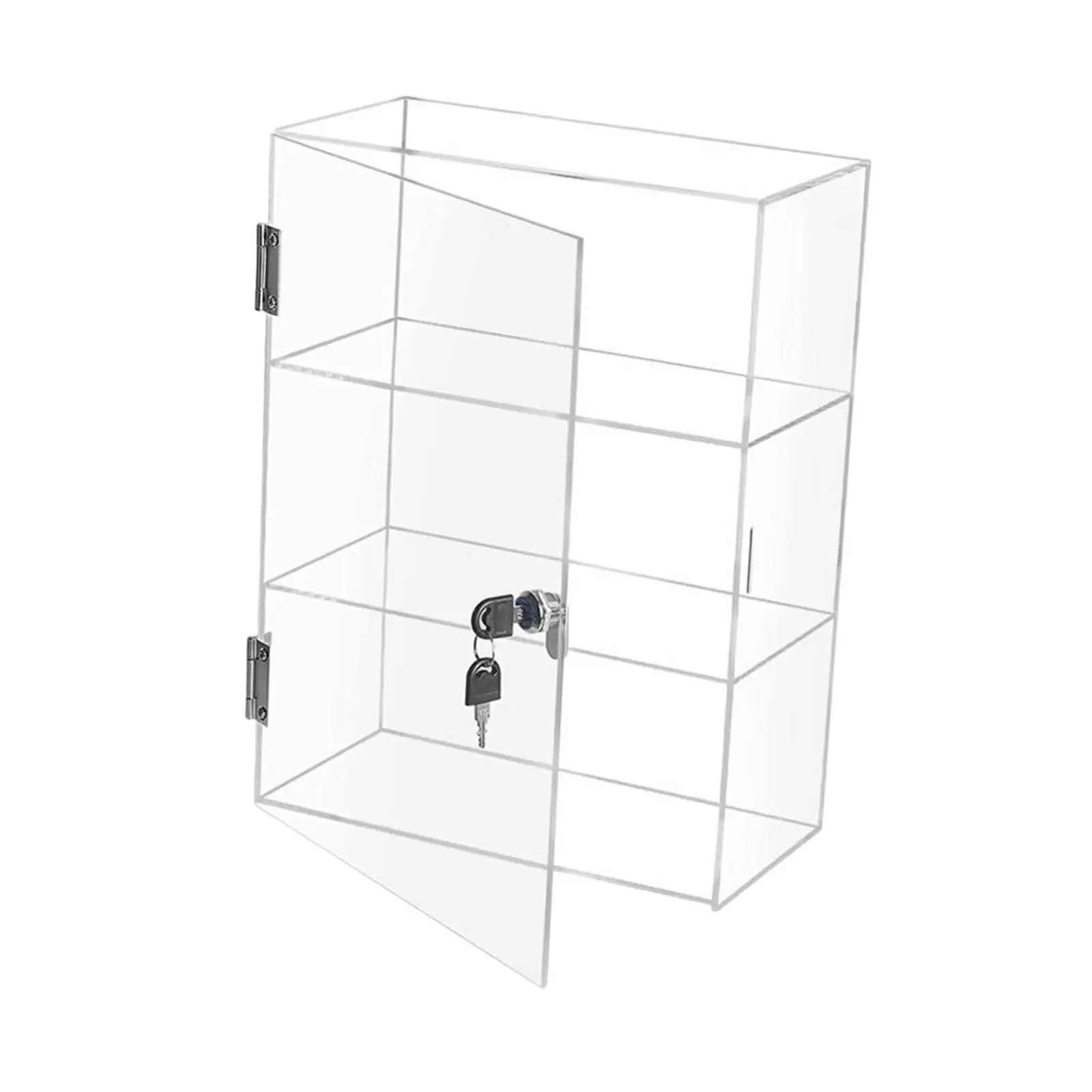 

Desktop Organizer Lockable Action Figure Dustproof Countertop Shop Makeup Storage Collectibles Showcase Acrylic Display Case