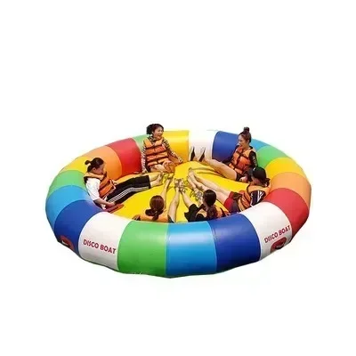 

Customized size 4.5 meters suitable for 6-8 people inflatable disco boat flight rotating tube water entertainment