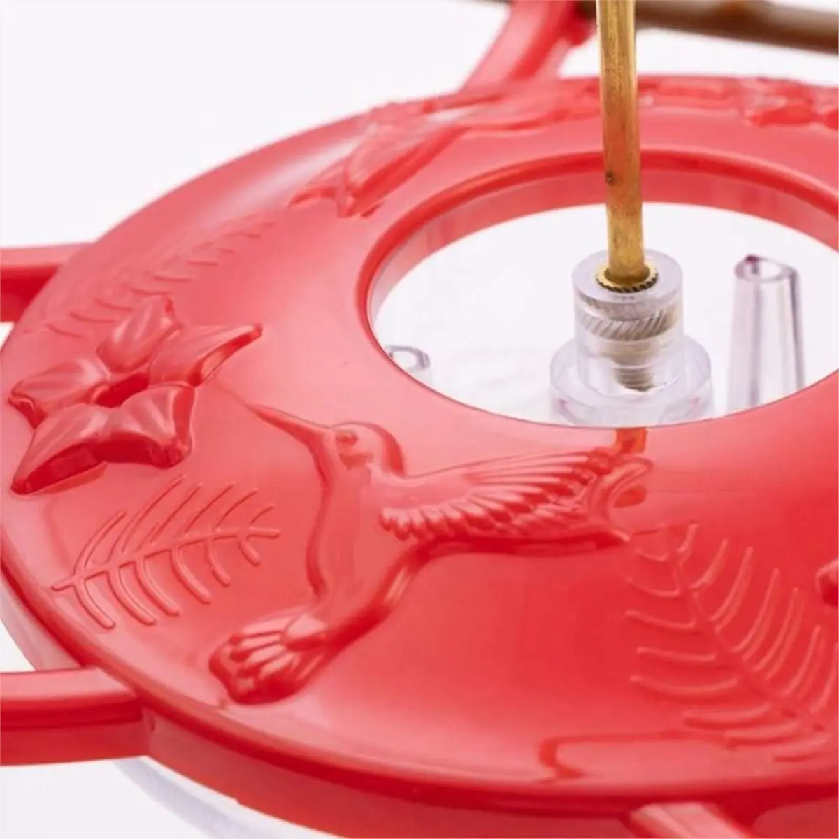 PROMOTION~ Hummingbird Feeders for Outdoors Humming Bird Feeder 4 Ports for Hanging on Tree or Yard with Hanger & Brush Included