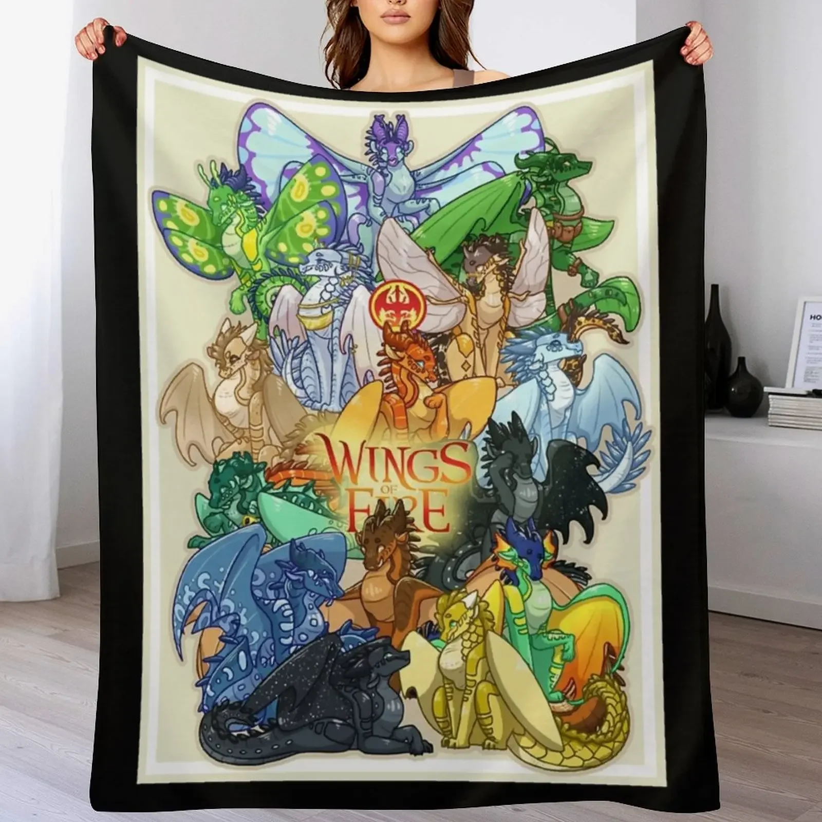 

Wings of Fire Throw Blanket Multi-Purpose Giant Sofa Plaid Furrys Blankets