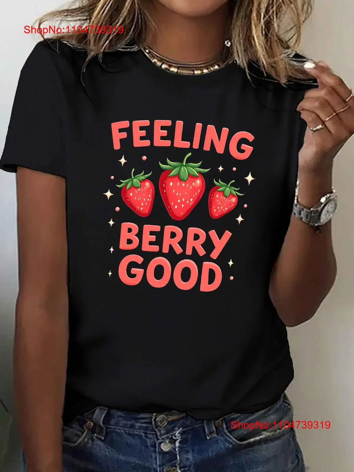 

Повседневная комфортная женская футболка Feeling Berry Good, винтажная стираная мягкая удобная модная дизайнерская одежда унисекс
