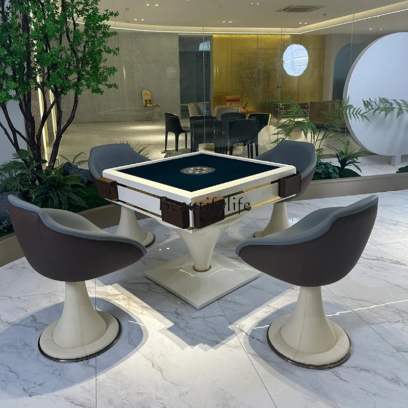 Electric mahjong machine Fully automatic high-end household silent mahjong dining table dual-purpose