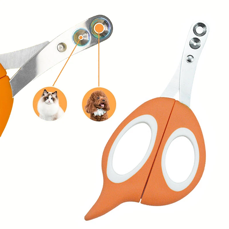 Professional Dog Nail Clippers Ergonomic Anti-slip Double Circular Cut Hole for For Cats and Dogs Nail Cutter Cat Grooming Tools