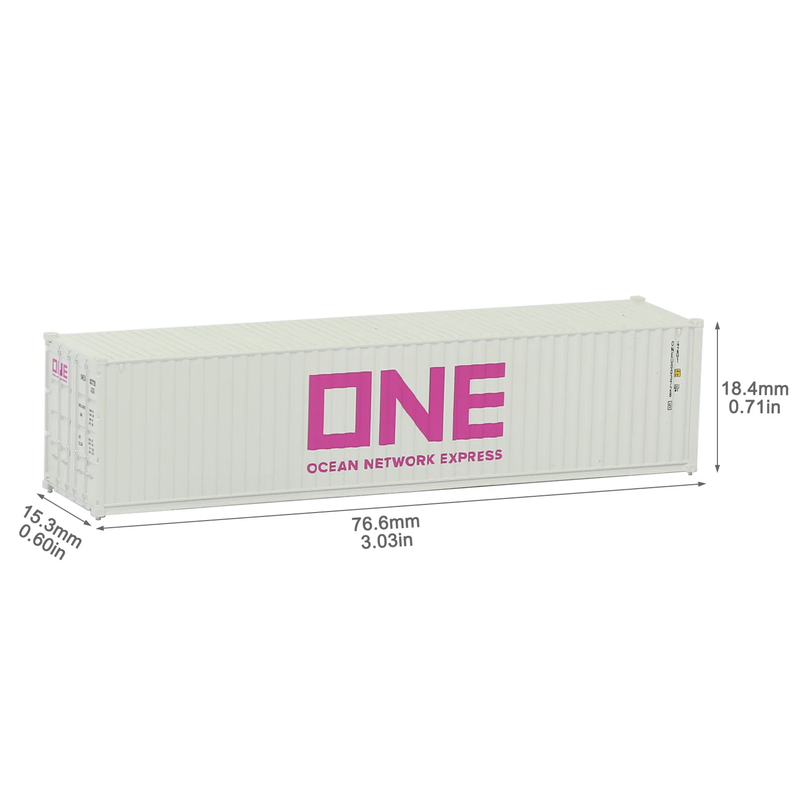 Evemodel 3 Ones N Scale 1:160 40ft Shipping Container 40' Cargo Box with Magnets C15008