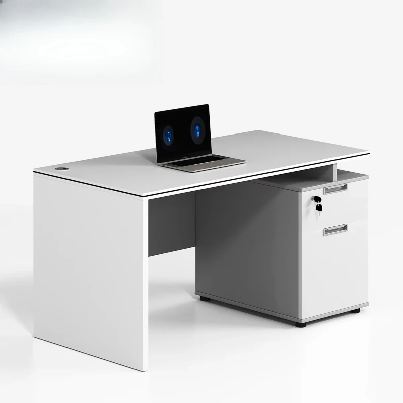 

Executive Desk Tempered Office Desk Modern Office Furniture Simple and atmospheric