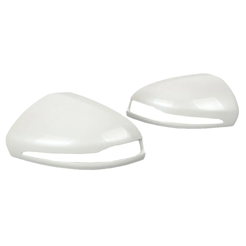 White Rearview Mirror Cover Cap Side Wing Mirror Cover Replace for Mercedes Benz C E S GLC Class W205 W213 W222