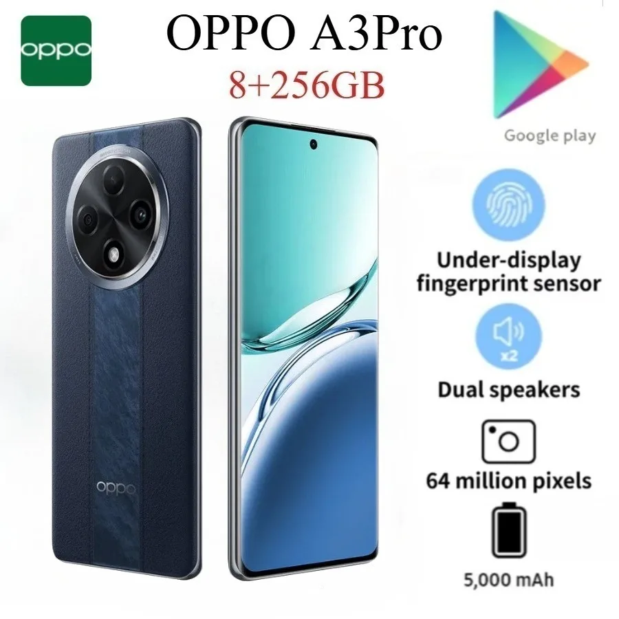 2026 New OPPO A3 Pro 5G Smartphone 2026 6.67-inch Display 64MP AI Camera 67W Fast Charging 5000mAh Battery 8+256GB