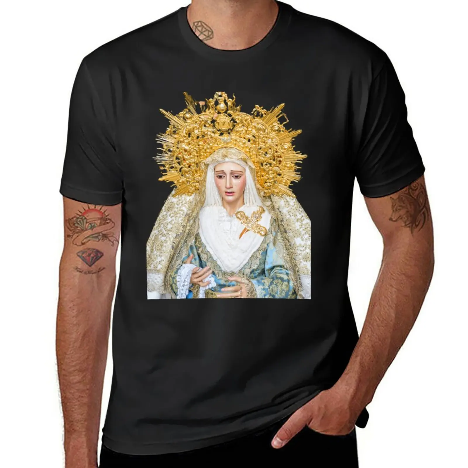 New Virgin Mary Mother of Jesus Madonna T-Shirt man clothes customized t shirts korean fashion men t shirts