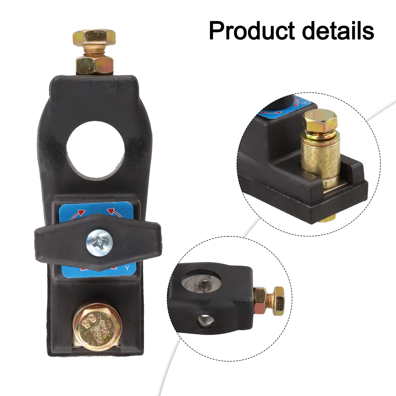 Black 12V 24V Battery Shutoff Anti Leakage Isolator For Car Boat Truck RV Vehicle Power Cut Off Safety Device