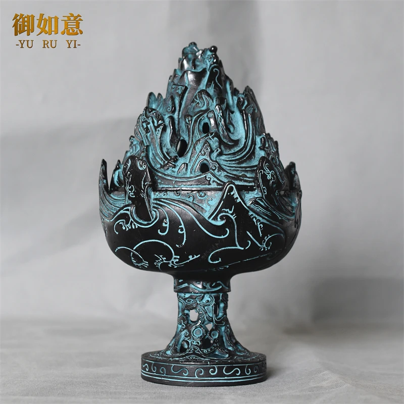 

Bronze ware decorations Home decoration Hill censer incense burner cloud plate incense burner handicraft decoration