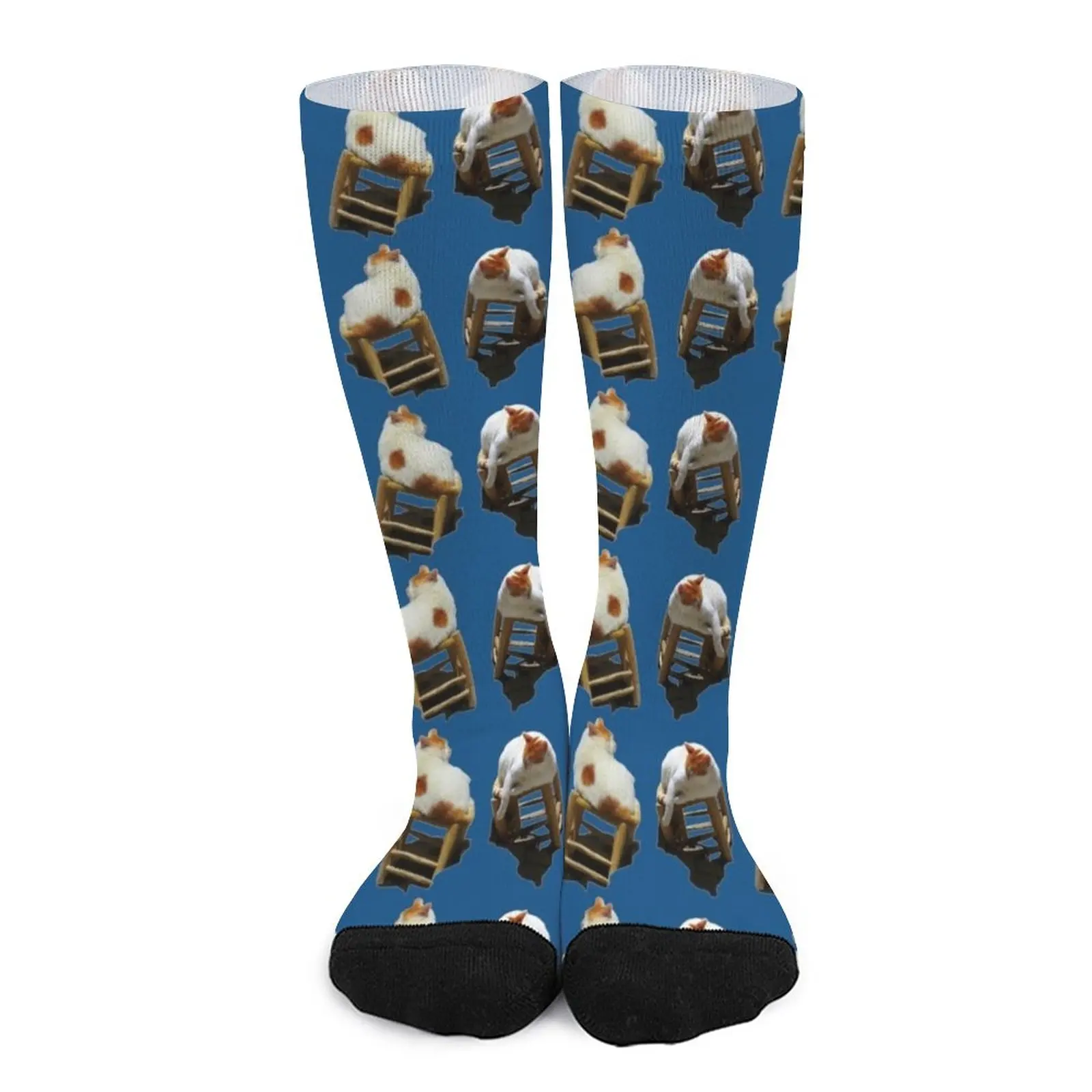 

Les chats sur bleu Socks Stockings compression funny socks for men luxury sock