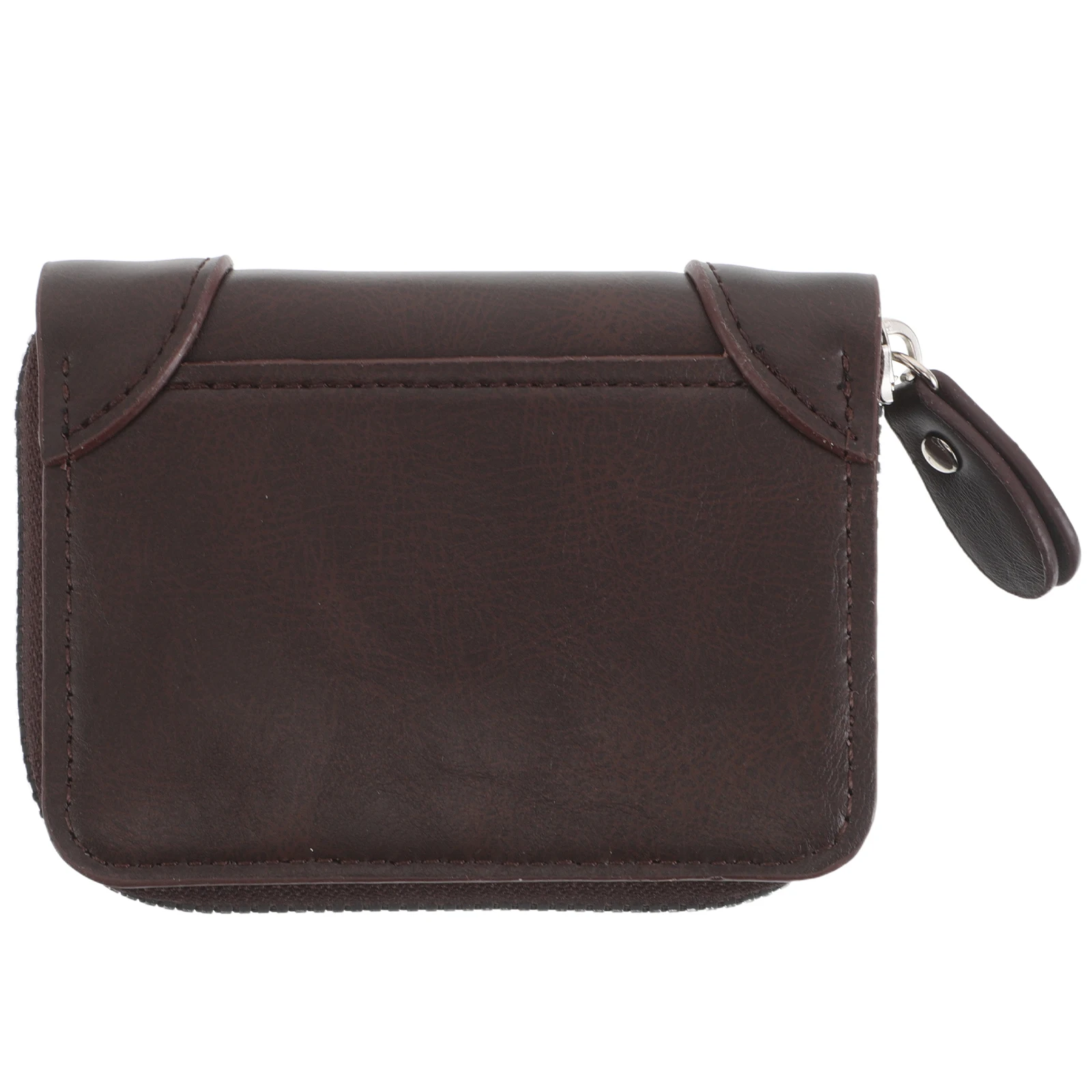 

Compact Accordion Style Holder Wallet With Zipper Multi Pocket Organizer Travel Business Lightweight Portable Pu Case For Men