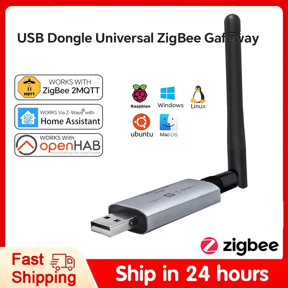 

Dongle-E USB Zigbee 3.0 Dongle ZigBee Gateway Universal USB ZigBee Hub for Home Assistant Zigbee2MQTT