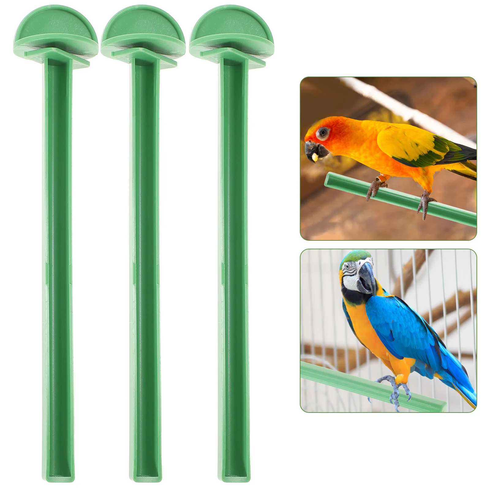 

10 Pcs Parrot Cage Bird Plastic Pole Birds Standing Feeders for Outdoors Finch Play