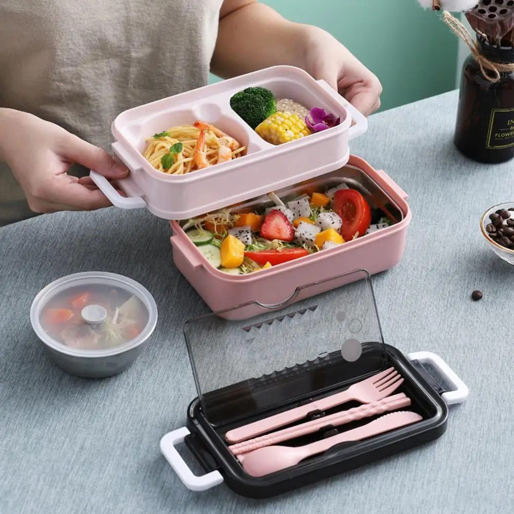 

Portable Lunch Box Bento Box For School Kids Office Worker Three Layers Microwae Heating Lunch Container Food Storage Boxes