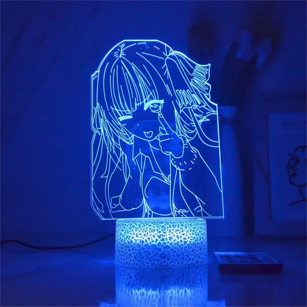 3d Night Light Anime Figure Nakano Ichika Table Lamp Nakano Miku Acrylic Led Night Lamp for Bedroom Decoration Birthday Gifts