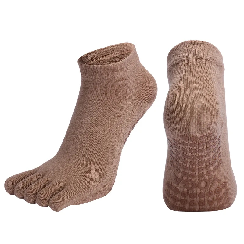 Pilates Dance Gym Yoga Socken Baumwolle Fünf-Finger rutschfeste Sportsocken Atmungsaktive, schnell trocknende, elastische Fitness-Socken – Detail 11