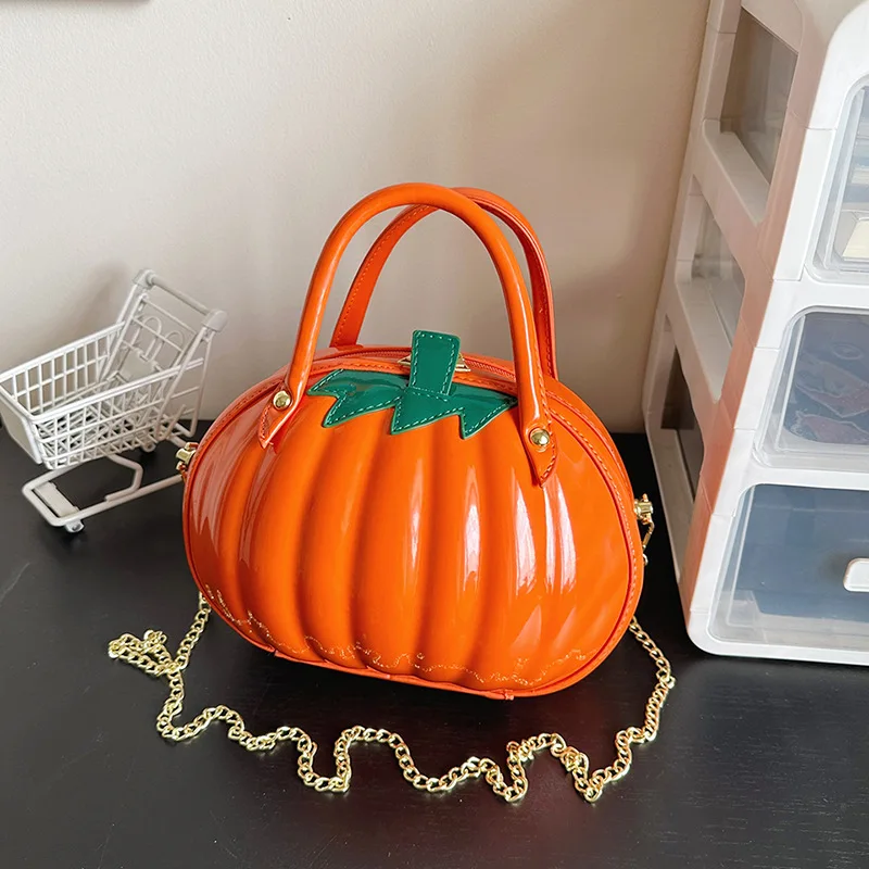 

Женская сумка в форме тыквы, универсальная креативная сумка на плечо, модная милая многофункциональная водонепроницаемая сумка на Хэллоуин