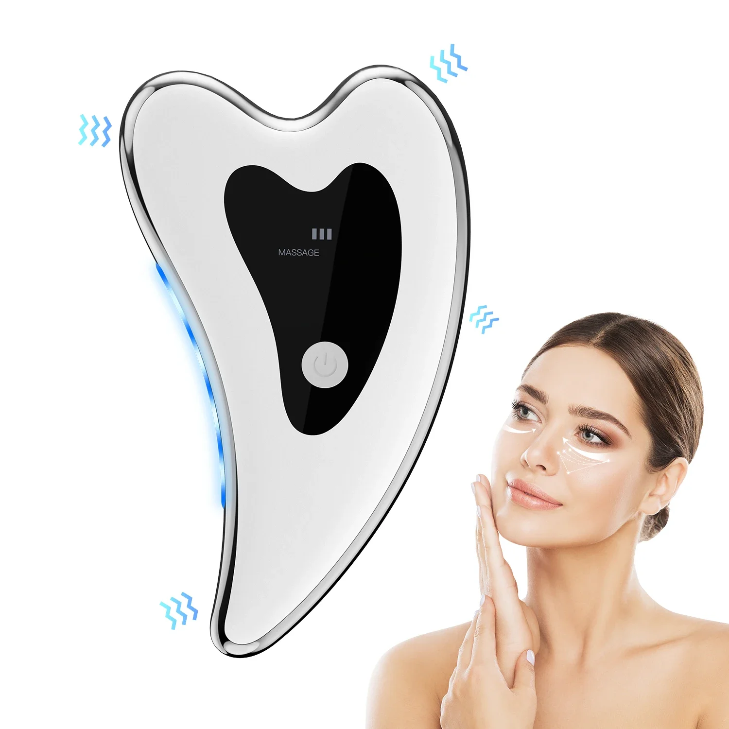 مدلك الوجه كشط الجلد لرفع الوجه تشديد الرعاية المضادة للتجاعيد الذقن المزدوجة إزالة الرقبة تدليك كهربائي أداة العناية بالبشرة #1