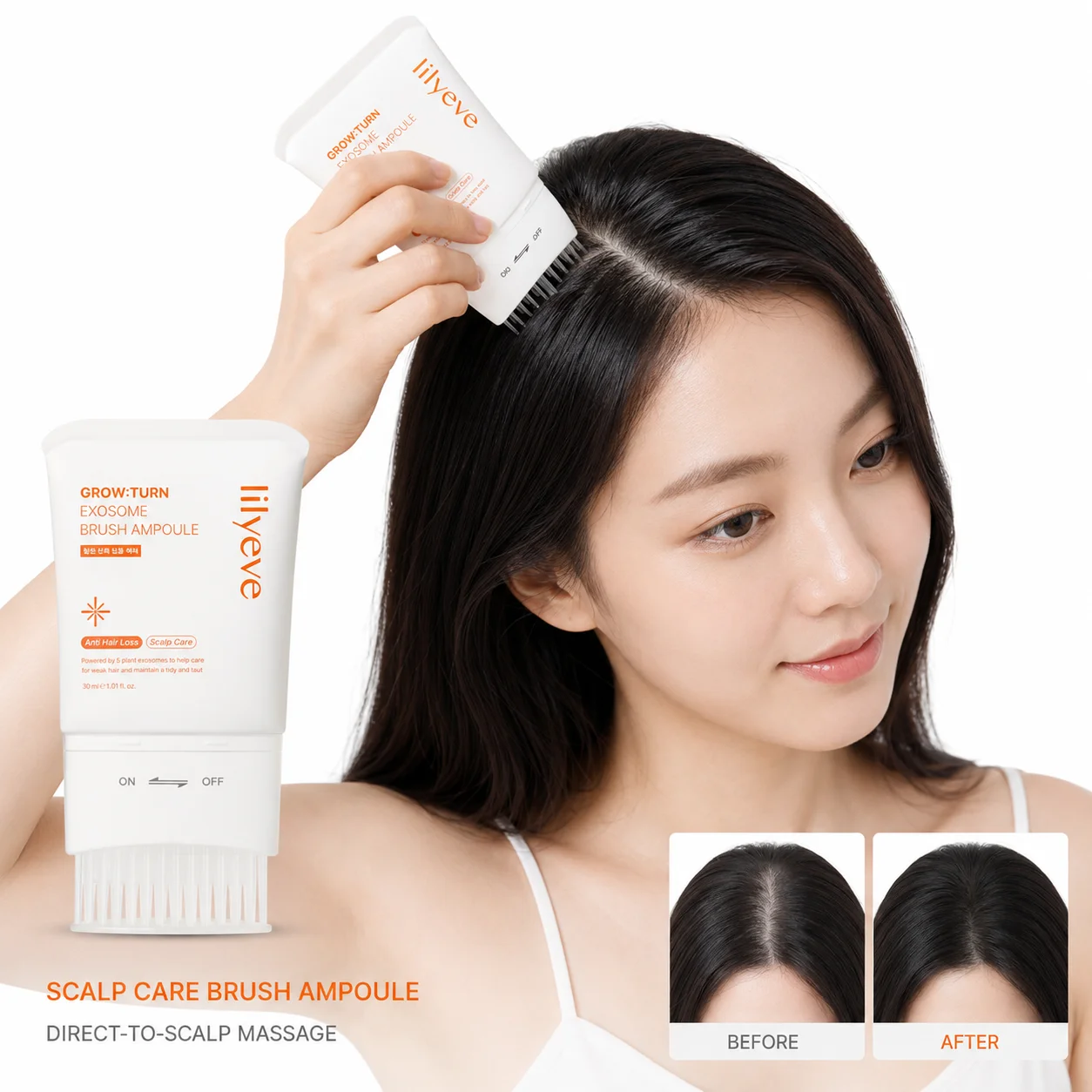 Exosome Scalp Serum 100ml Nourishing Hair Care Essence Quick Absorbing Non Greasy Daily Scalp Massage for Fuller Looking Hair
