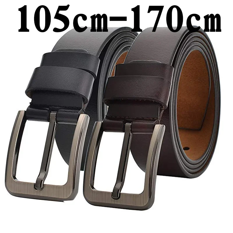 Men Belts Plus Size 170 160 150 140 130cm Men High Quality Real Genuine Leather Belt for Men Cowskin Fashion Straps for Jeans
