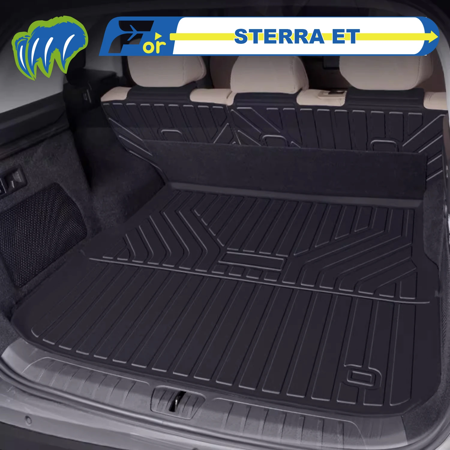 

Для EXCEED STERRA ET 2024-2025 Custom Fit TPE Коврик для багажника автомобиля Коврик для багажника 3D-образный лазерный измерительный коврик в багажник Коврик для спинки стула